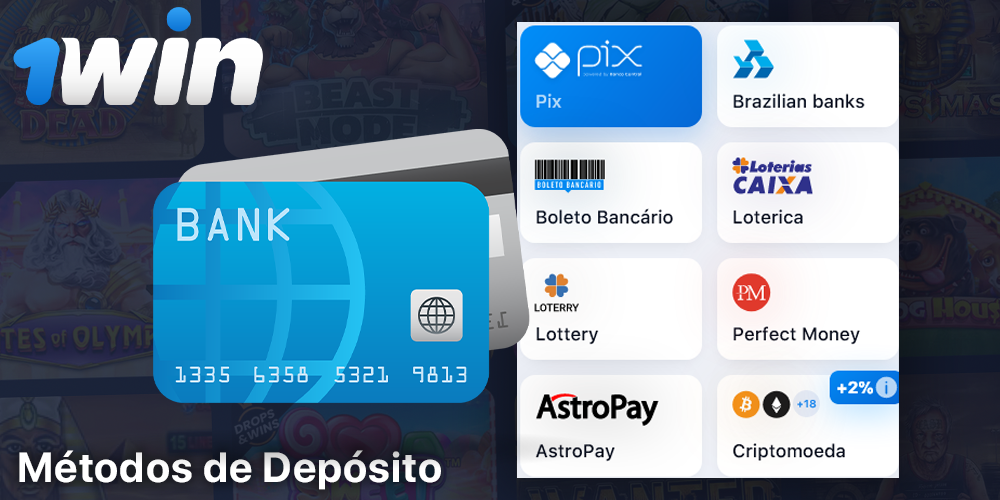 Métodos de depósito disponíveis no 1Win Casino